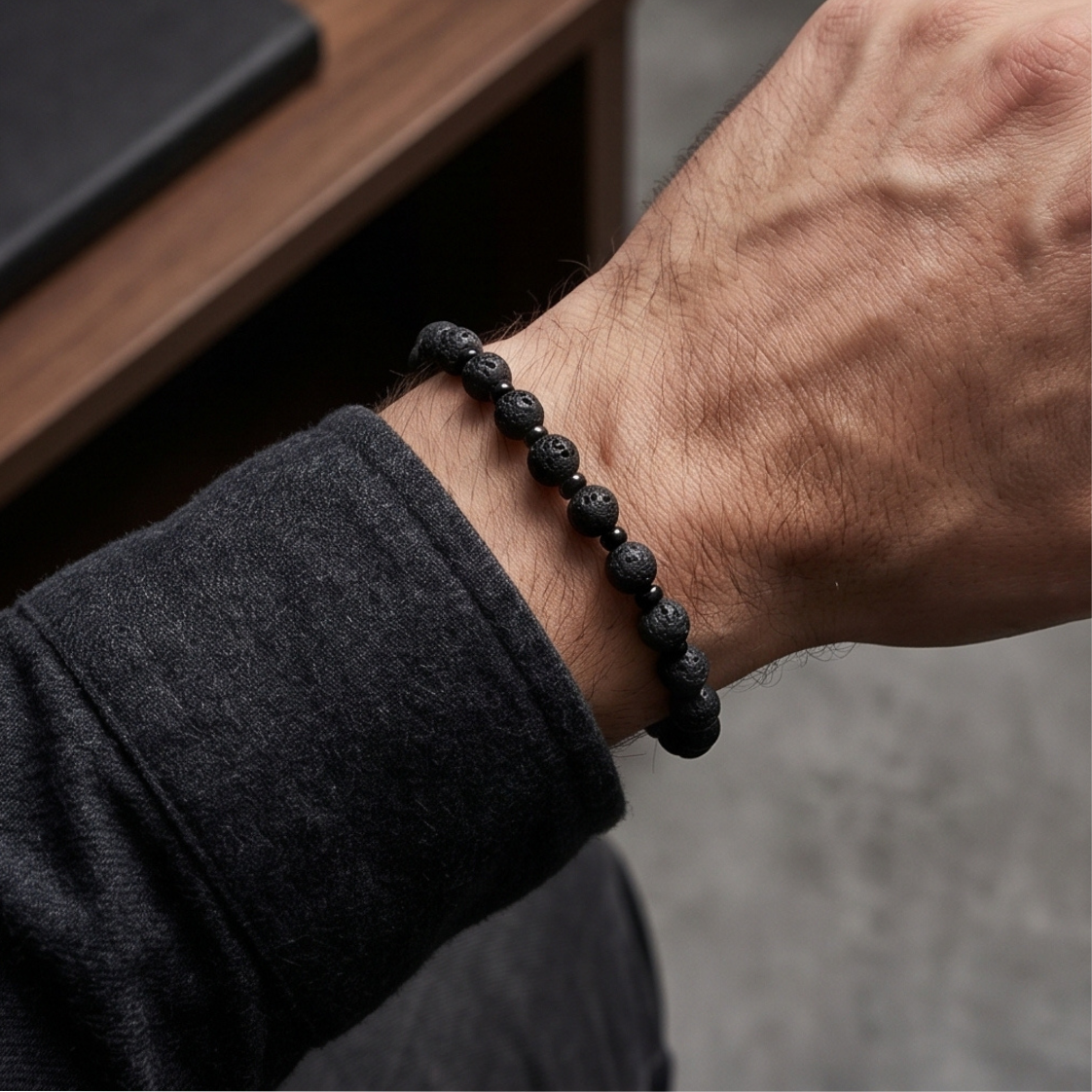 Pulsera de Piedra Volcánica – Energía y Estilo 🔥